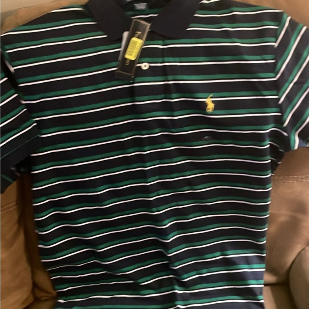 Polo men’s stripe shirt. Brand new never worn tags still on it..